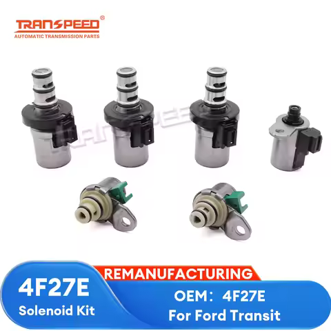 TRANSPEED 4F27E FN4AEL Transmission Shift Solenoid Set 6PCS Valve Body Kit For Mazda MPV Ford Focus 