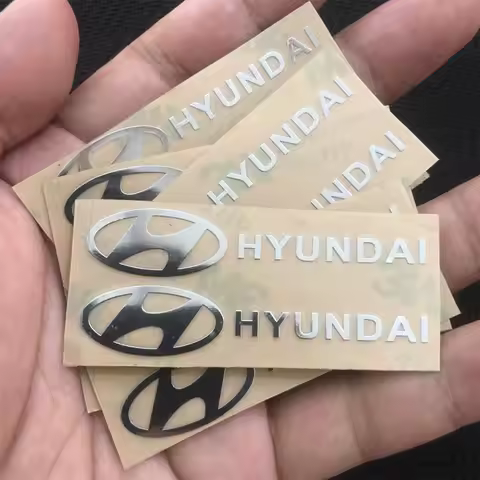 Creative Metal Car Emblems Stickers Waterproof Dirt-proof Decals For Hyundai i20 i30 Elantra Kona So