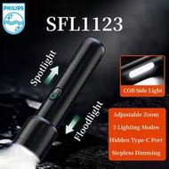 PHILIPS Mini Camping Flashlight - 1pc/High Lumen, 5 Modes, Adjustable Beam - Bright Multi-Functional