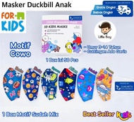 Masker Anak Motif 1 Box 50 pcs / Masker Duckbill anak Motif / READY STOCK