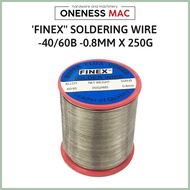 'FINEX'' SOLDERING WIRE -40/60B -0.8MM X 250g