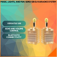 SDRD-128 Karaoke Machine With 2 Wireless Microphone Karaoke Home System Portable Bluetooth Speaker for Adults &amp; Kids dj