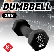 HTD Sport Dumbbell Barbel Latihan Beban Neoprene Vinyl Anti slip Olahraga Fitness 1KG-5KG Black