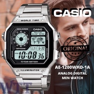 CASIO ORIGINAL AE-1200WHD-1A DIGITAL SPORT MEN WATCH JAM TANGAN LELAKI CASIO ORIGINAL CASIO WATCH FOR MEN