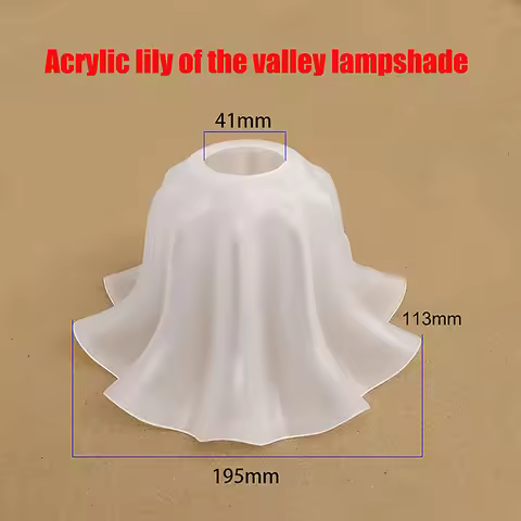 E27 Acrylic Bell Orchid Lampshade Hanging Lamp Accessories Table Parts DIY Wall Night Restaurant Cha