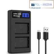Dual battery charger fz100, fw50, F970,F980 LCD USB brand
