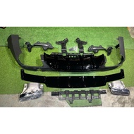 1 Mercedes Benz GLC X253 rear diffuser GLC63 style gloss black with exhaust tips fit for replacement
