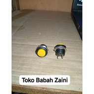 YELLOW PUSH BUTTON SWITCH PUSH ON SWITCH 2 PIN ROUND 6A 125V 3A 250V R13-507