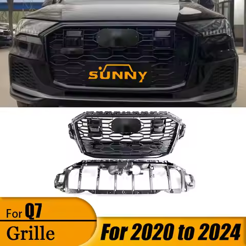 Suitable for 2020-2024 Audi Q7 modification RSQ7 style center mesh upgrade SQ7 bumper grille