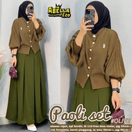 Paoli Set Abella & Co - Setelan Atasan Rajut Wanita + Rok Panjang Forzaleta | Outfit Muslimah Kekini