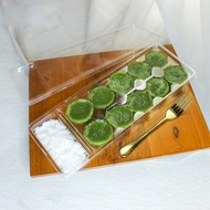 (25 Pcs) Mika Cake Tray Mortar Mica Coaster Transparent 10 Hole Tray Cake Box Mat Size 33,5 x 12 x 3