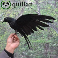 QUILLAN Fake Crow Artificial Seasonal Bird Deter Hunting Decoy Festival Decor DIY Crow Statue