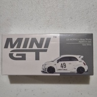 Mini GT LB-Works x Abas Works Abarth 595 Gara White