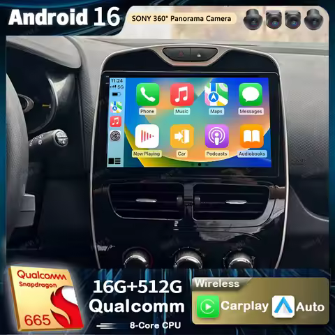 Android 16 CarPlay Stereo For Renault Clio 4 BH98 KH98 2012 -2016 2K QLED Android Car Radio Multimed