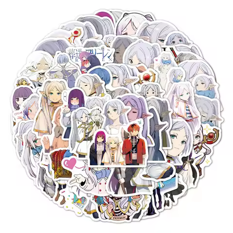 60pcs Waterproof Cartoon Frieren Anime Stickers for Skateboard Laptop Phone Cute Himmel Frieren Deca