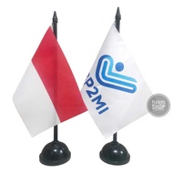 [PACKAGE] Indonesian Table Flag + BP2MI Indonesian Migran Worker Protection Body/