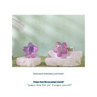 Pet 3D Sunflower Collar Set Fluorescent Yellow Fluorescent Purple