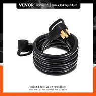 VEVOR 15FT 25FT 30FT 36FT 50FT 50Amp RV Power Supply Cable Motorhome Cord Terminal Gender Adapter El