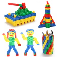 Head Desktop Building Block Toys Educational Children Insert Plastic Kindergarten 3-6-7-8 Years Old 