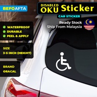 OKU STICKER. OKU LOGO STICKER. STIKER OKU. HANDICAP STICKER. DISABLE STICKER. STICKER KERETA. CAR ST