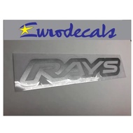 Eurodecals Silver RAYS sticker TE37 Rays Cut out Vinyl sticker