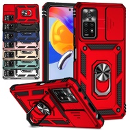 For Xiaomi Redmi Note 11S Note 11 Pro+ 5G 4G Global Version Armor Shockproof Case Slide Camera Lens Protect Cover