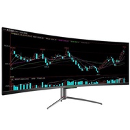 Titanium Corps C49SHC skrin ultra-lebar 49-inci quasi-4K 144Hz monitor permainan melengkung paparan 