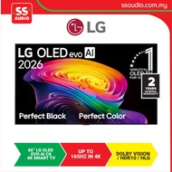 【 DELIVERY BY SELLER 】 LG OLED65C6PSA  65" 4K AI α11 GEN 3 AI 165HZ  THINQ AI  DOLBY ATMOS SMART OLE
