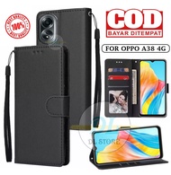 FLIP CASE OPPO A38 4G (NEW 2023)FLIP LEATHER CASE PREMIUM-FLIP WALLET CASE KULIT/CASE HP DOMPET