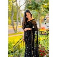 BLACK GEORGETTE SAREE