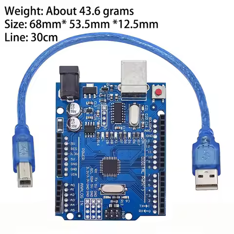 1PCS/LOT high quality UNO R3 (CH340G) MEGA328P for Arduino UNO R3 + USB CABLE ATMEGA328P-AU Developm