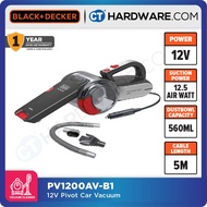BLACK & DECKER PV1200AV PIVOT AUTO CAR VACUUM CLEANER ( CYCLONE ) 12V 1060L/MIN 440ML DUSTBOWL CABLE