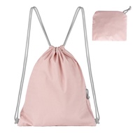 Lily queen Drawstring Backpack Sports Gym Bag Swim Bag With Zipper Pocket (Pink)