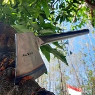 Kapak Baja Per Mobil Asli Super Tajam Pemotong Kayu - Kayu Cacah Daging - Kampak Gagang Besi - Kapak