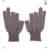 remai ถุงมือสวมนิ้ว1คู่สำหรับผู้หญิงและผู้ชาย, ถุงมือผ้าฝ้ายถักข้อมือถุงมือออกกำลังกายถุงมือป้องกันแรงงานสำหรับใส่ปั่นจักรยานตกปลา
