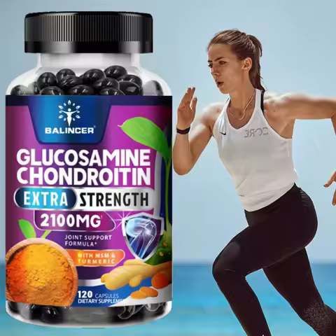 Glucosamine Chondroitin Turmeric & MSM - Joint Health Supplement, Antioxidant, Helps Relieve Back, K