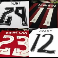 Football Jersey Nameset (Not Including Jersey)