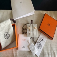 Hermes 99新閒置 Pop H Mini耳環 白色玫瑰金