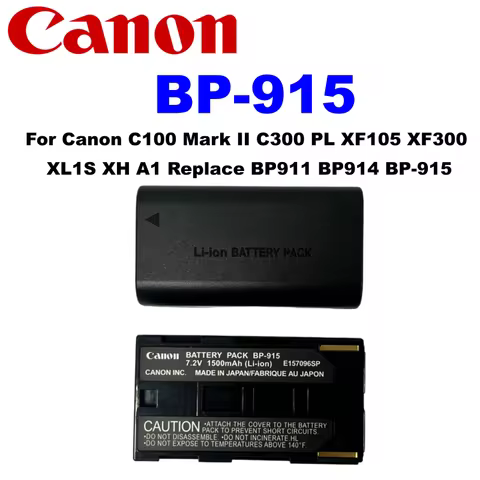 BP-915 Original Battery For Canon C100 Mark II C300 PL XF105 XF300 XL1S XH A1 Replace BP911 BP914 BP