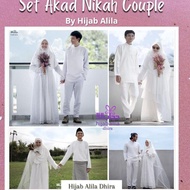 PUTIH [Art. 7636] BEST SELLER White GAMIS BAJU NIKAH COUPLE BY HIJAB ALILA