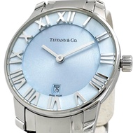 TIFFANY&Co./Tiffany) 37447188 Atlas 雙指針腕錶，不鏽鋼材質，石英機芯，藍色錶盤/銀色錶帶，女款 [二手]