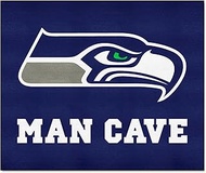 FANMATS 14371 Seattle Seahawks Man Cave Tailgater Rug - 5ft. x 6ft. Sports Fan Area Rug, Home Decor 