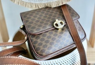 Celine賽琳中古古董老花揹包 - 含金扣