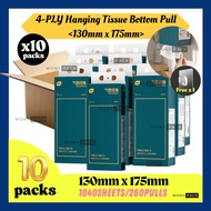 [WONSPACK]【10packs】4-Ply Hanging Tissue 130mm x 175mm 1040sheets/260pulls Bottom Pull Tissue {READY 