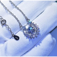 PT950 Platinum Cross Platinum High Carbon AAAAA Zircon 2 Carat Hearts And Arrows Fashion Necklace Wo