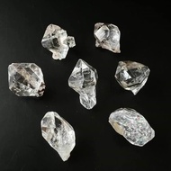 天然马岛红泥矿闪灵钻/骸骨骨干水晶原石 Natural Madagascan Red-Clay Herkimer Diamond/Skeletal Elestial Quartz Crystal, E