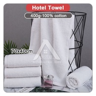 【𝗔𝗦𝗛】 Hotel Towel 100% Cotton 75CM X 145CM (Bath Towel White) Grade tuala mandi hotel 纯棉全白浴巾毛巾 (400g