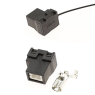 Black 1 Pin 6.3 Ceramic Right Angle Lamp Holder H1 Lamp-socket Auto Wire Harness Plug Connector H1-2
