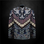 Long Sleeve batik Shirt Men Original batik batik Pattern formal Shirts For Men exclusive premium Cotton Material