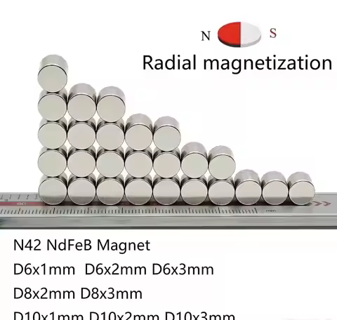 10 50PCS/LOT Neodymium N42 Permanent NdFeB Super Strong Powerful Magnetic Fridge Magnets DIY 6x1 6x2